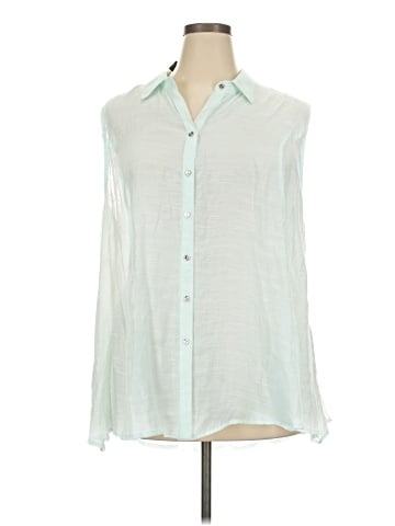 New Directions Sleeveless Button-Down Shirt (view 1)