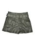 Express 100% Polyester Metallic Green Khaki Shorts Size 8 - photo 2