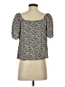 Lush 100% Rayon Black Short Sleeve Blouse Size S - photo 2