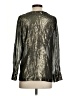 J.Crew Metallic Silver Long Sleeve Silk Top Size 4 - photo 2