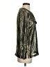 J.Crew Metallic Silver Long Sleeve Silk Top Size 4 - photo 4