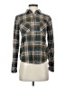 ALTERNATIVE Plaid Green Long Sleeve Button-Down Shirt Size XS - photo 1