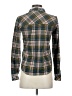 ALTERNATIVE Plaid Green Long Sleeve Button-Down Shirt Size XS - photo 2