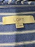 Ann Taylor LOFT 100% Rayon Stripes Blue Long Sleeve Blouse Size L - photo 7
