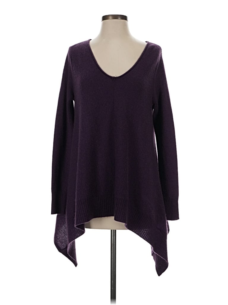 Pre-owned C By Bloomingdale's Cashmere Pullover Sweater In Purple