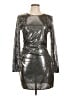 H&M Metallic Silver Cocktail Dress Size L - photo 1