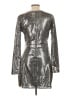 H&M Metallic Silver Cocktail Dress Size L - photo 2
