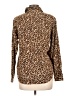 Chaus Animal Print Brown Long Sleeve Button-Down Shirt Size 12 - photo 2