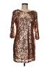 Unbranded 100% Polyester Metallic Brown Cocktail Dress Size M - photo 1
