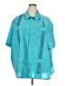 Assorted Brands Teal Short Sleeve Blouse Size 4X - photo 1