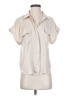 Evereve 100% Polyester Ivory Short Sleeve Blouse Size S - photo 1