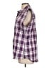 Akini Plaid Purple Sleeveless Button-Down Shirt Size L - photo 5