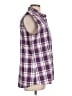 Akini Plaid Purple Sleeveless Button-Down Shirt Size L - photo 4
