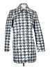 Erin London Houndstooth Silver Coat Size S - photo 1