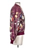 Gracia 100% Polyester Floral Burgundy Track Jacket Size S - photo 4