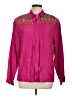 Gantos 100% Rayon Pink Long Sleeve Blouse Size 10 - photo 1