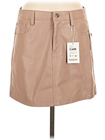 Kensie Faux Leather Skirt (view 1)