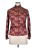 Assorted Brands 100% Polyester Paisley Burgundy Long Sleeve Blouse Size 14 - photo 1