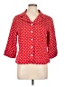 Pendleton Polka Dots Red 3/4 Sleeve Button-Down Shirt Size L - photo 1