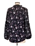 Ann Taylor LOFT 100% Polyester Floral Black Long Sleeve Blouse Size M - photo 2