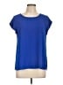 E&M Collection 100% Polyester Blue Short Sleeve Top Size L - photo 1