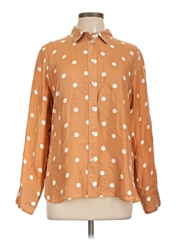 J.Crew Collection Long Sleeve Silk Top (view 1)