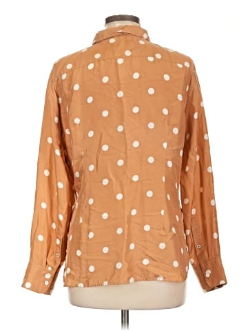 J.Crew Collection Long Sleeve Silk Top (view 2)