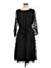 NY Collection 100% Polyester Black Casual Dress Size L - photo 1