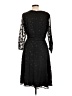 NY Collection 100% Polyester Black Casual Dress Size L - photo 2