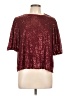 She + Sky 100% Polyester Burgundy Short Sleeve Top Size L - photo 1