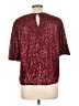 She + Sky 100% Polyester Burgundy Short Sleeve Top Size L - photo 2