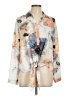 Chico's 100% Polyester Print Ivory Long Sleeve Blouse Size L - photo 1