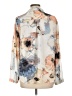 Chico's 100% Polyester Print Ivory Long Sleeve Blouse Size L - photo 2