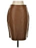 Express 100% Leather Brown Leather Skirt Size 3 - 4 - photo 1