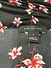 Ann Taylor 100% Polyester Floral Black Long Sleeve Blouse Size S - photo 7