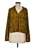 Saylor 100% Polyester Animal Print Gold Long Sleeve Blouse Size M - photo 1