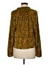 Saylor 100% Polyester Animal Print Gold Long Sleeve Blouse Size M - photo 2