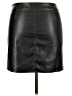 Vero Moda 100% Polyester Black Faux Leather Skirt Size XL - photo 2