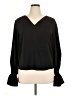 Aqua 100% Polyester Black 3/4 Sleeve Blouse Size XL - photo 1