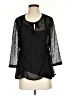 Vanessa Virginia 100% Polyester Black 3/4 Sleeve Blouse Size 4 - photo 1