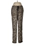 Rebecca Taylor Animal Print Gold Casual Pants Size 6 - photo 1