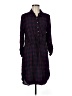 Just Fab 100% Rayon Plaid Black Casual Dress Size M - photo 1