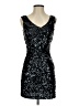 Amber Blue 100% Polyester Stars Black Cocktail Dress Size S - photo 1