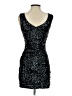 Amber Blue 100% Polyester Stars Black Cocktail Dress Size S - photo 2