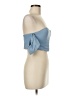 One Way 100% Polyester Blue Sleeveless Blouse Size 8 - photo 4