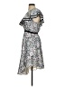 Likely 100% Polyester Paisley Gray Cocktail Dress Size 2 - photo 5