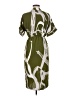 Unbranded 100% Polyester Print Green Casual Dress Size M - photo 2