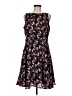 Elle 100% Polyester Floral Black Casual Dress Size 8 - photo 1