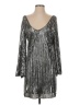 Arden B. 100% Polyester Metallic Silver Cocktail Dress Size S - photo 1
