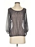 Wish 100% Polyester Gray 3/4 Sleeve Blouse Size S - photo 1